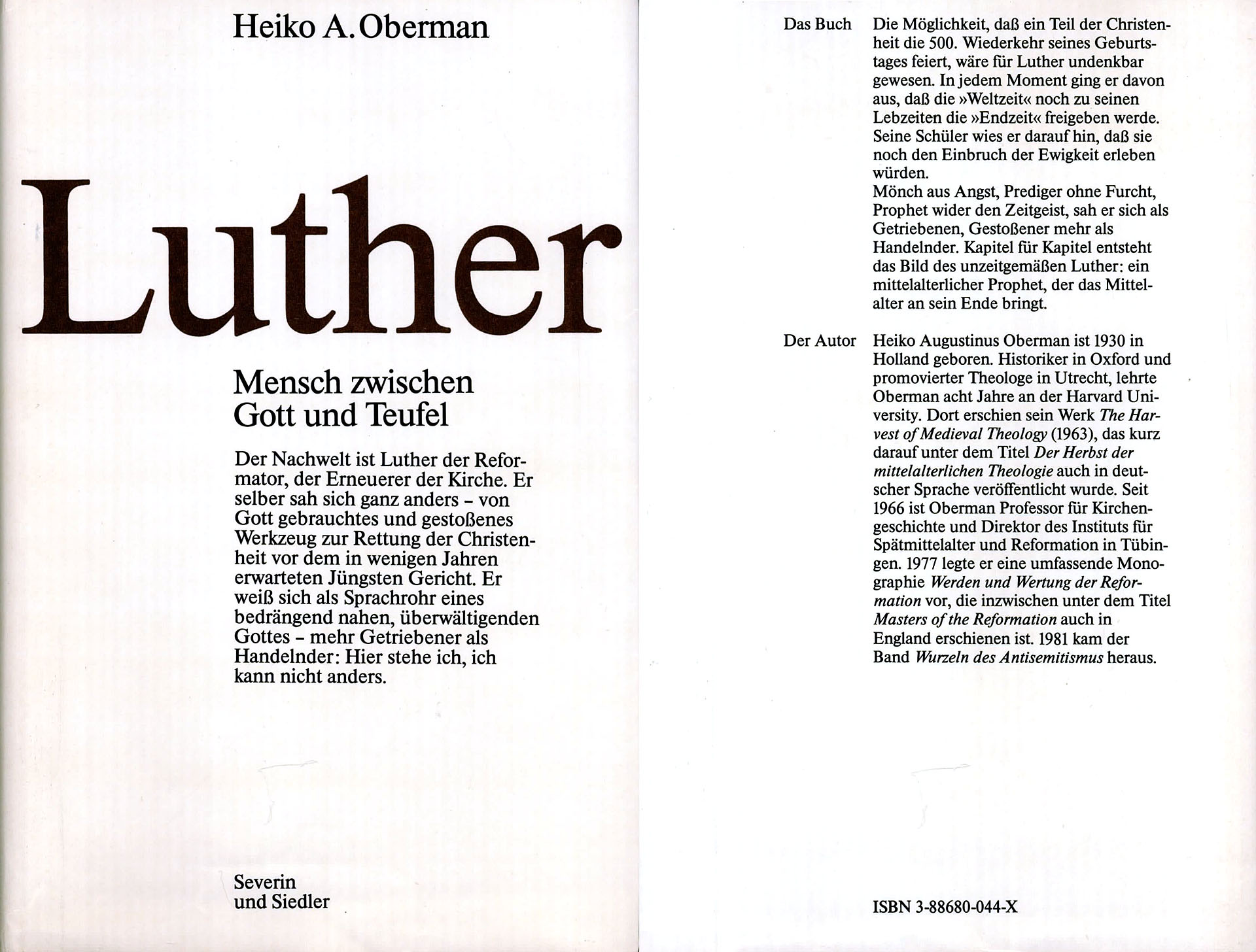 Luther - Obermann, Heiko A.